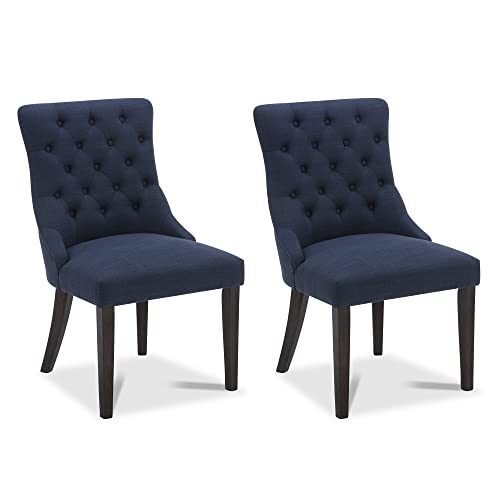 Insignia Blue CHITA Farmhouse Upholstered Dining Chair Set of 2