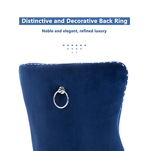 Blue Velvet Dining Chair Set of 2