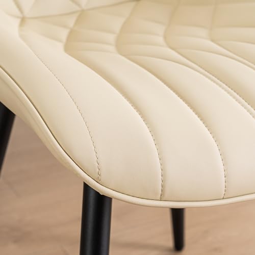Beige Dining Room Chair Set of 2 Modern Kitchen