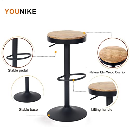 YOUNIKE Counter Height Bar Stools Set of 2