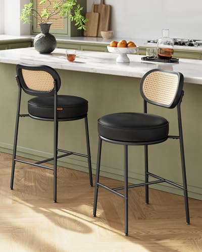 Two VASAGLE Bar Stools for Kitchen Island/Dining Room