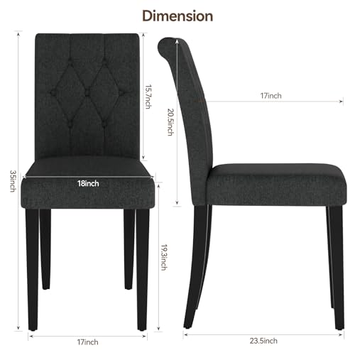 Modern Black Dining Chairs Set of 4 for Restaurants and Hotels