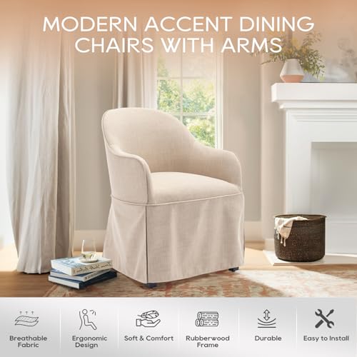 Modern Beige Dining Chair Set