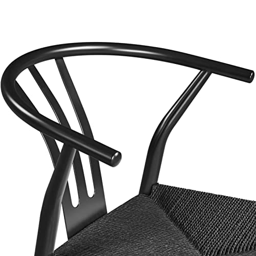 4-Piece Yaheetech Mid-Century Rattan Dining Chair Set