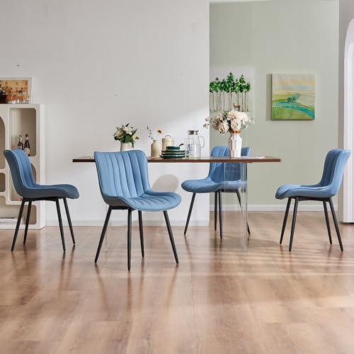 Mid-Century Blue Dining Chairs for Kitchen & Dining Room
