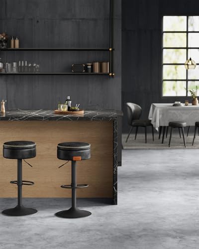 Stylish 360° Swivel Bar Stool with Storage for Kitchen Bar