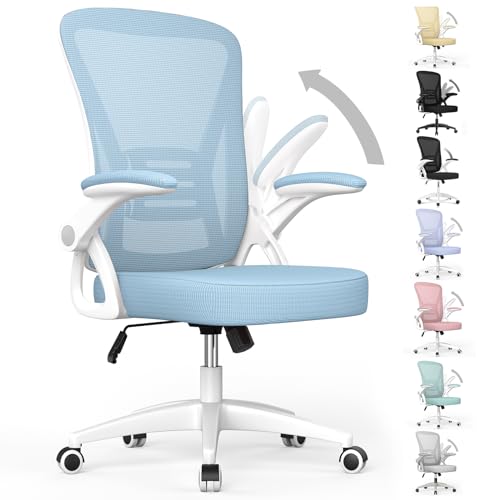 Ergonomic Office Chair with Adjustable Height and Lumbar Support - Blue