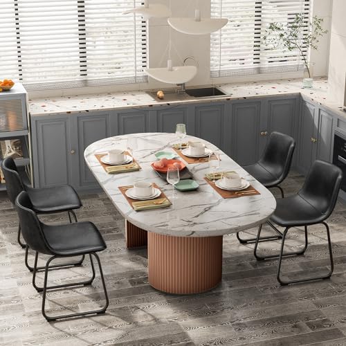 Modern Black PU Leather Dining Chair Set