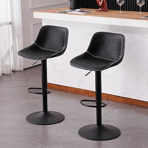 Modern Swivel Bar Stools for Kitchen Islands, Set of 2