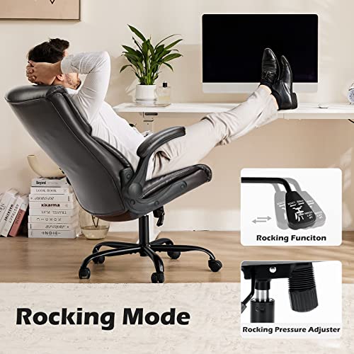Ergonomic Executive Office Chair with Adjustable Armrests
