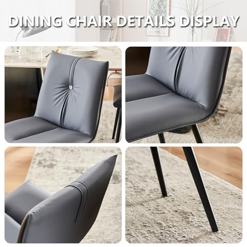 Modern Upholstered Dining Chair Set of 2 for Living & Dining Rooms