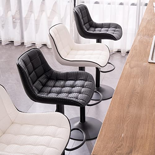 Modern Black Bar Stools for Kitchen Islands, Set of 2