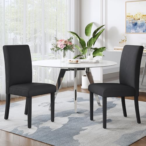 AMERLIFE Set of 4 Black Velvet Dining Chairs - Modern MinimalistDesign