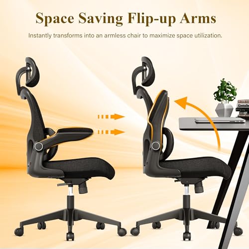 Ergonomic Black Mesh Chair with Adjustable Lumbar Support