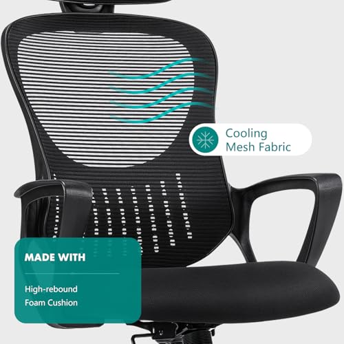 Ergonomic Home Office Desk Chair with Adjustables
