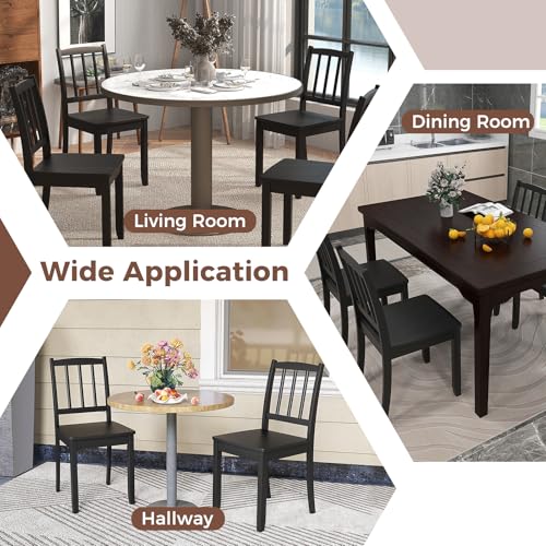 Black Modern Farmhouse Dining Chair Set of 4